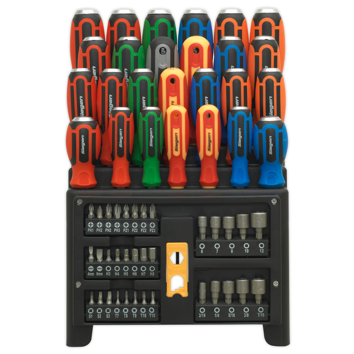 Sealey 61pc Hammer-Thru Screwdriver, Bit & Nut Driver Set S01153