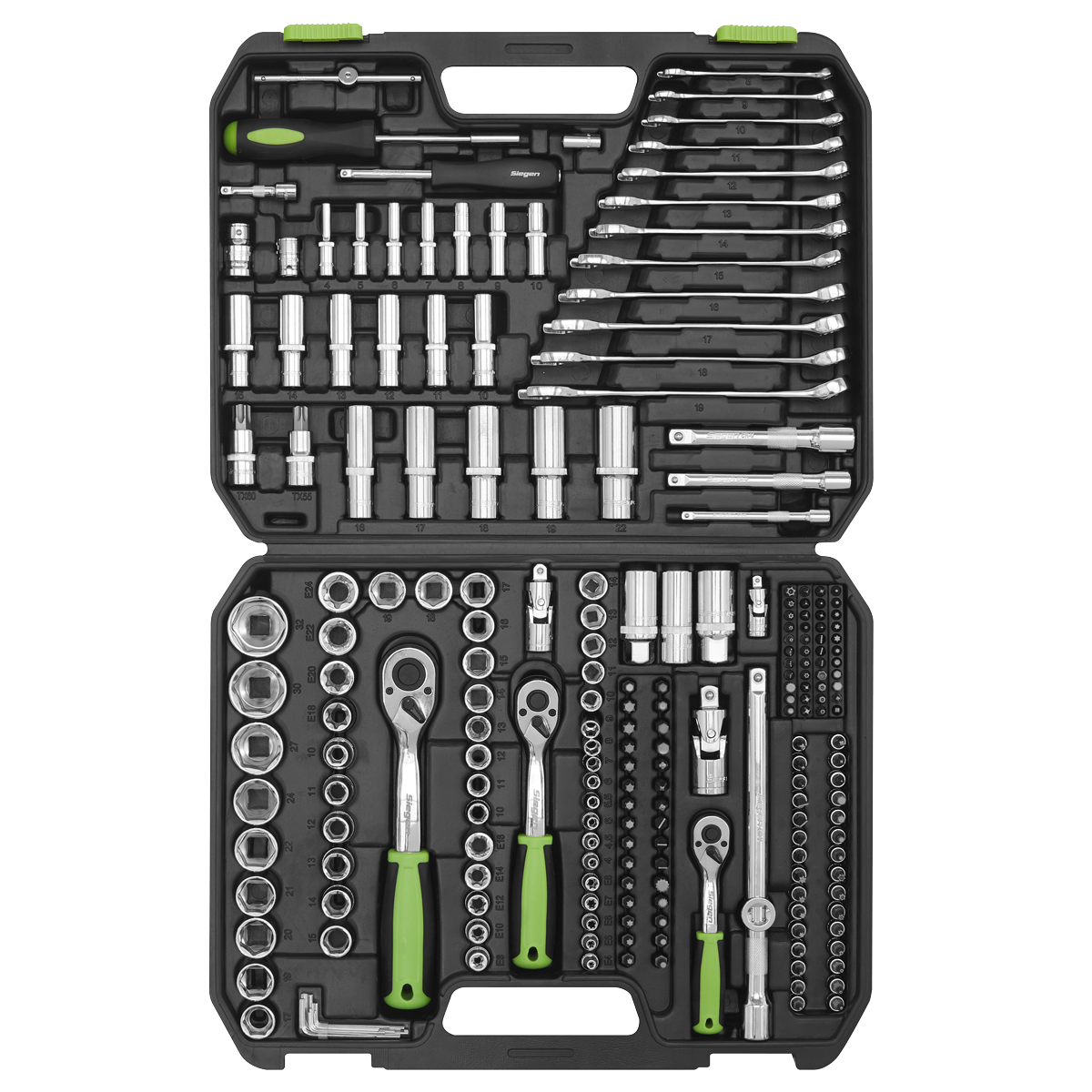 Sealey 219pc 1/4", 3/8" & 1/2"Sq Drive Socket Set S01212