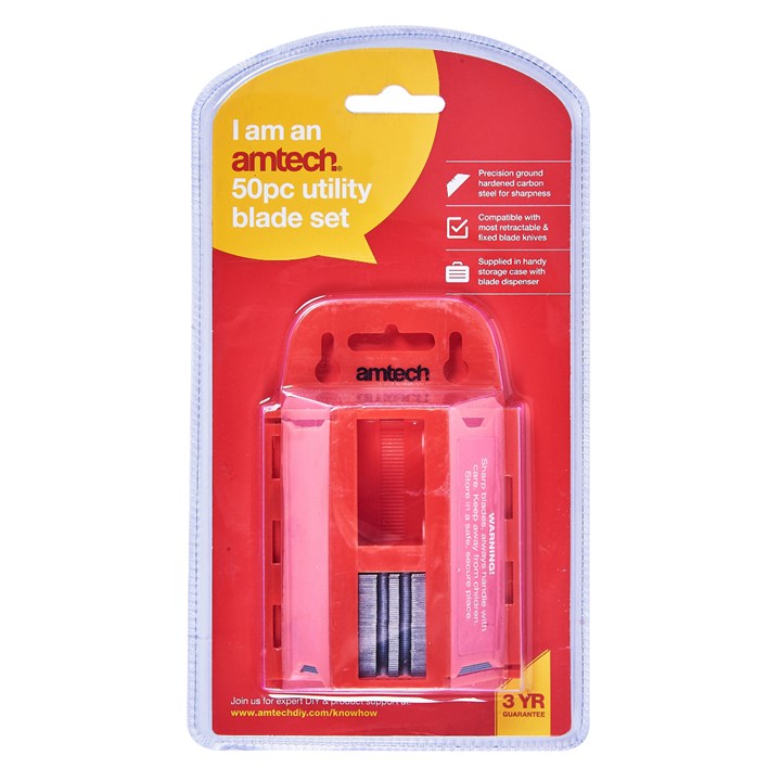 Amtech 50 Piece utility blade set S0355
