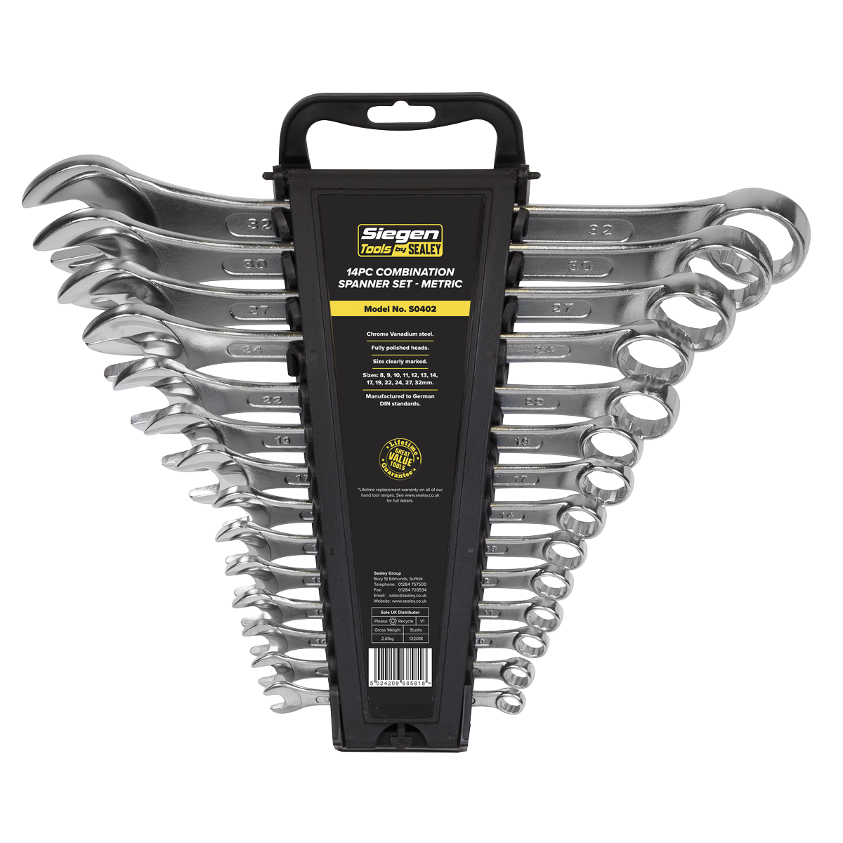 Sealey 14pc Combination Spanner Set S0402