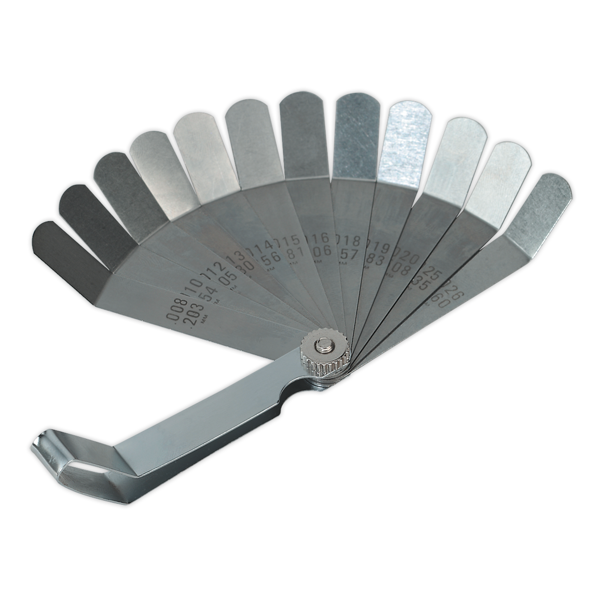 Sealey 12 Blade Offset Feeler Gauge - Dual Marked S0516