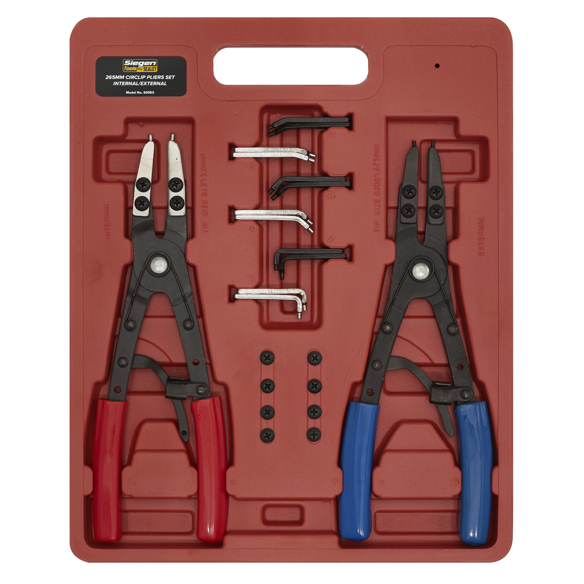 Sealey 265mm Internal/External Circlip Pliers Set S0553