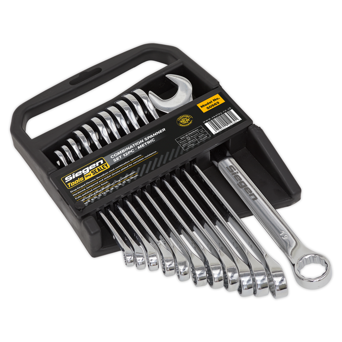 Sealey 12pc Combination Spanner Set S0563