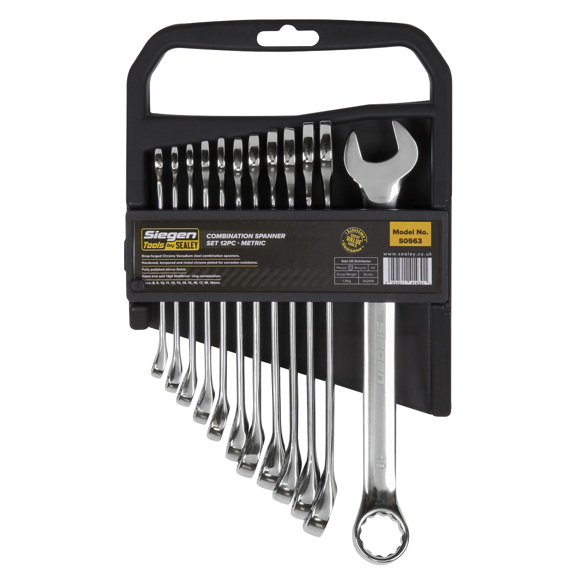 Sealey 12pc Combination Spanner Set S0563