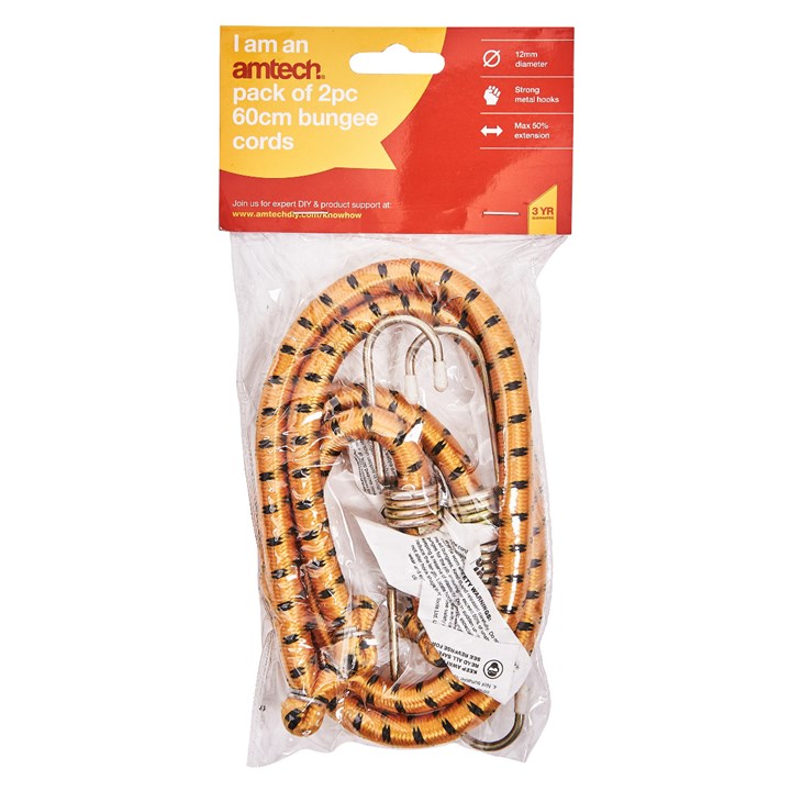 Amtech 600mm (24") Bungee cords (2 pack) S0600