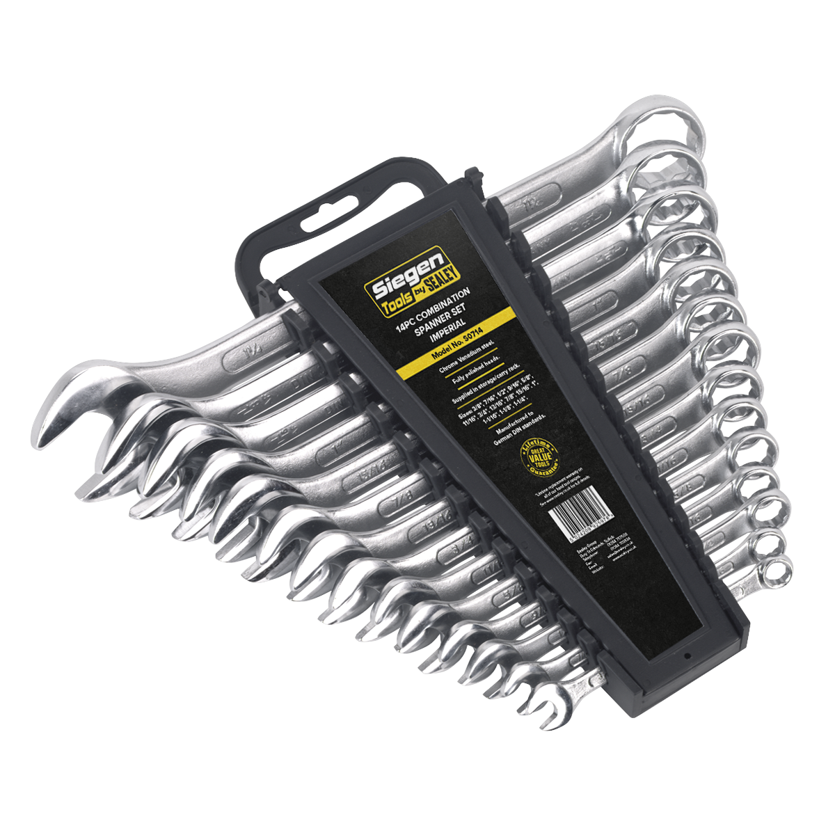 Sealey 14pc Combination Spanner Set - Imperial S0714