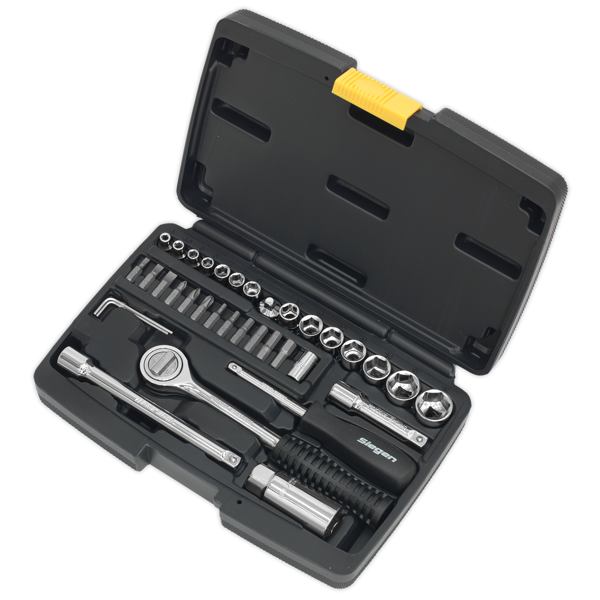 Sealey 37pc 1/4" & 3/8"Sq Drive Socket Set S0725