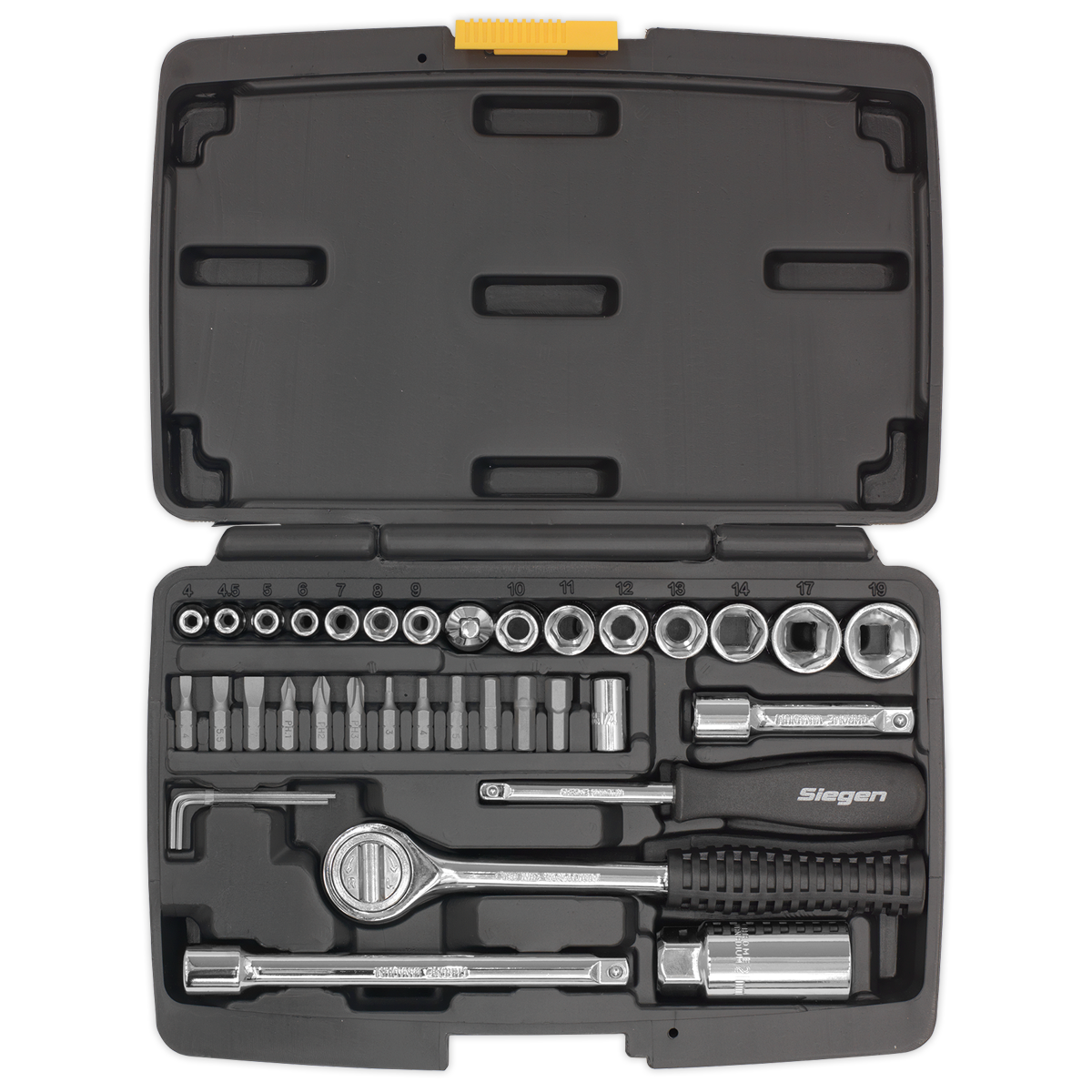 Sealey 37pc 1/4" & 3/8"Sq Drive Socket Set S0725