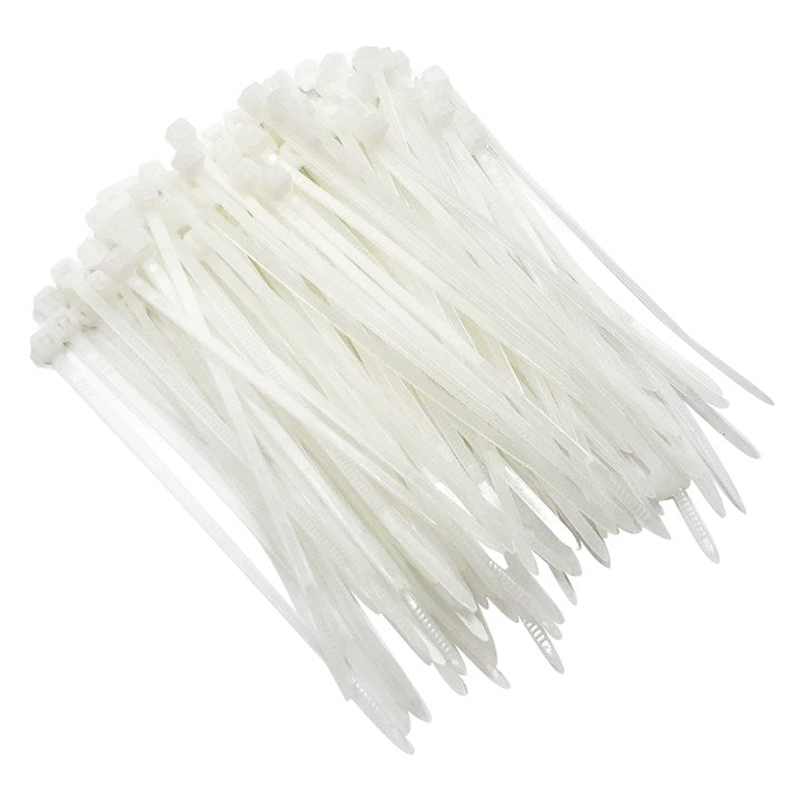 Amtech 100 Tie wraps (100mm x 2.5mm) - white S0820