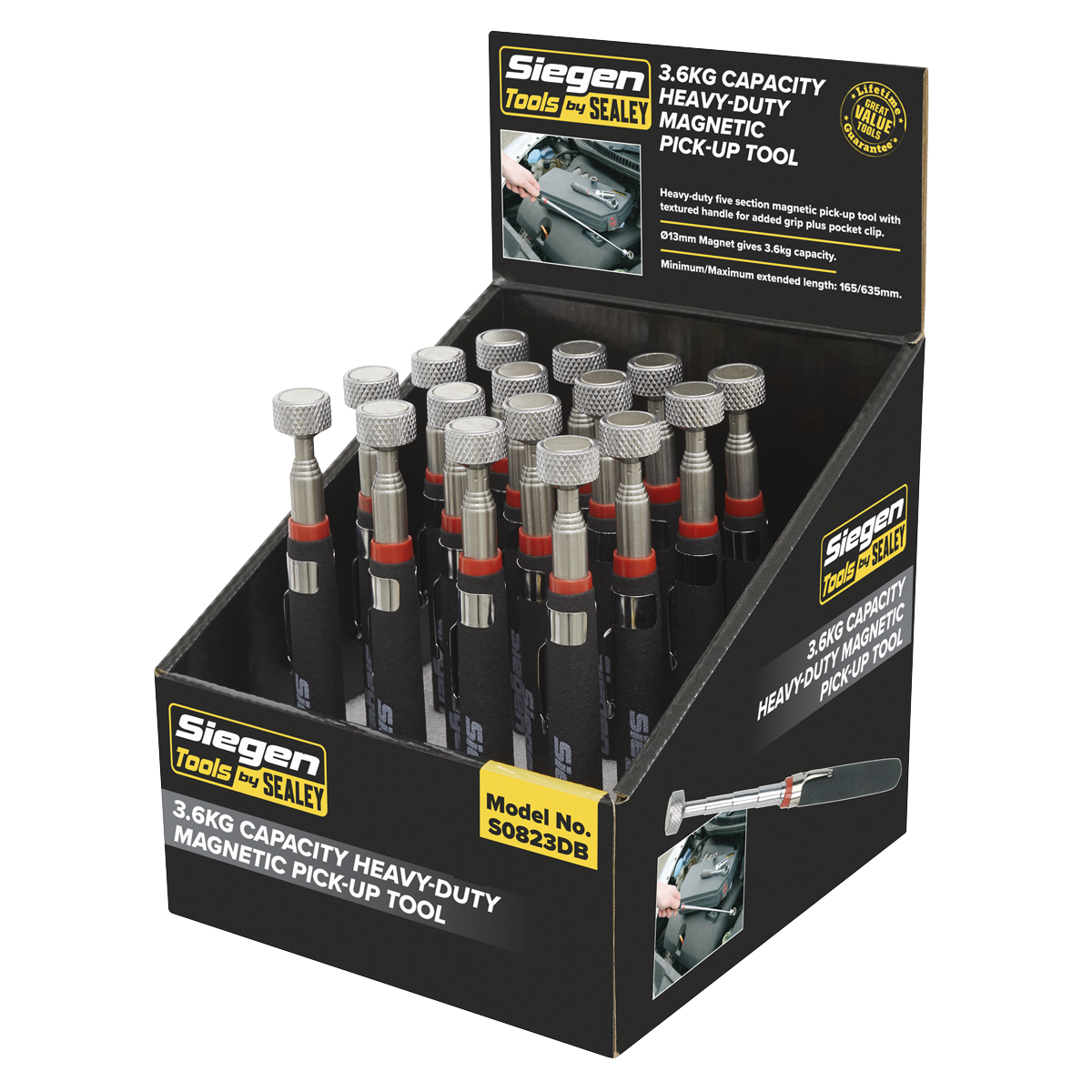 Sealey Heavy-Duty Magnetic Pick-Up Tool - 3.6kg Capacity S0823