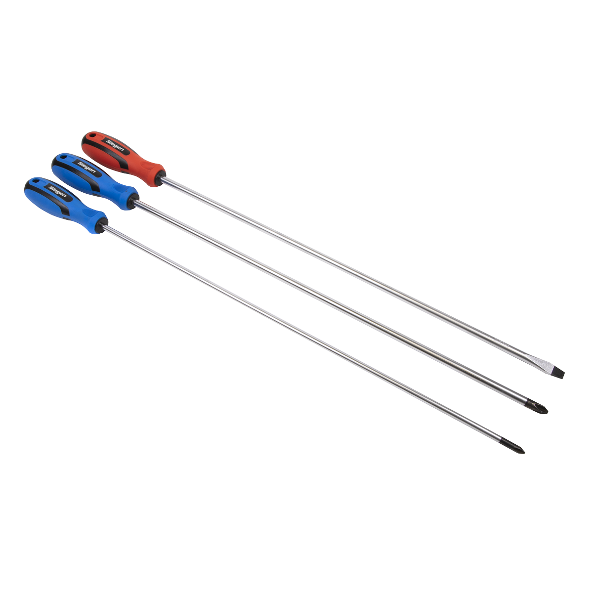 Sealey 3pc Extra-Long Screwdriver Set S0895