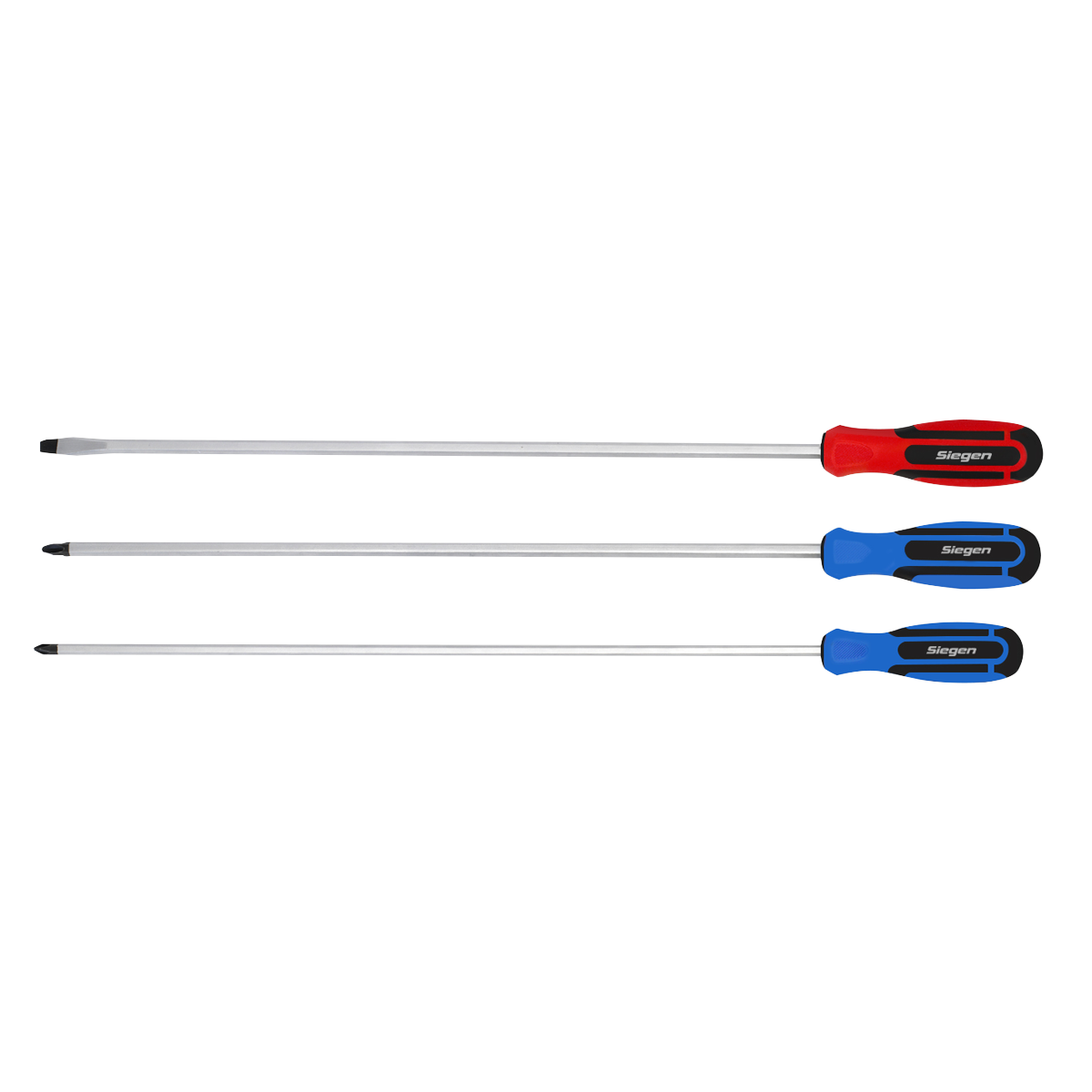 Sealey 3pc Extra-Long Screwdriver Set S0895