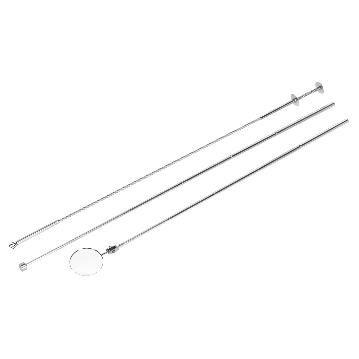 Sealey 3pc Magnetic Pick-Up, Flexible Claw & Inspection Tool Set S0949