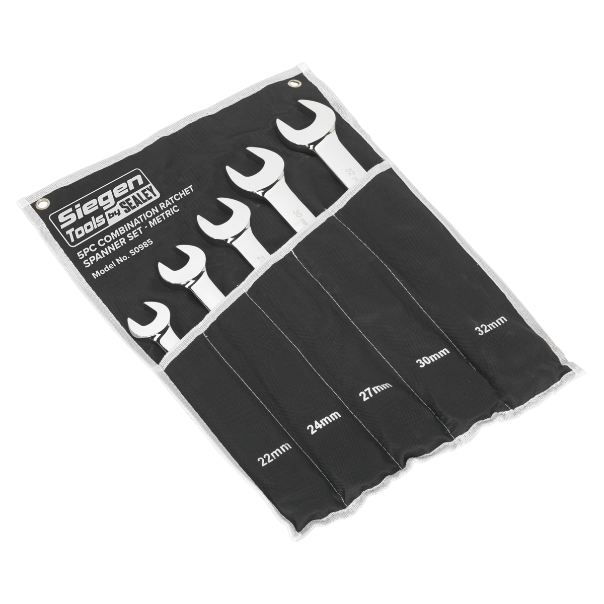 Sealey 5pc Combination Ratchet Spanner Set S0985