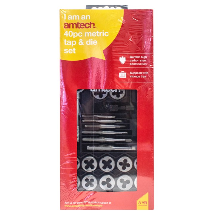 Amtech 40 Piece metric tap and die set S1155