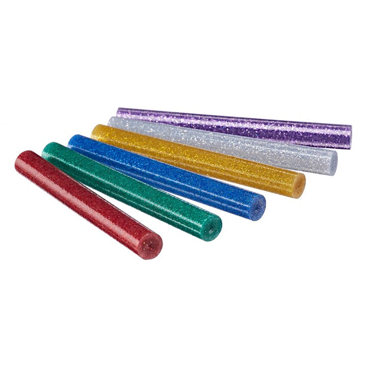 Amtech 11mm x 100mm Colourful glitter hot melt glue gun sticks (30 pack) S1878