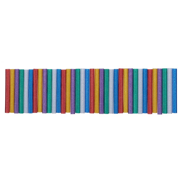 Amtech 11mm x 100mm Colourful glitter hot melt glue gun sticks (30 pack) S1878