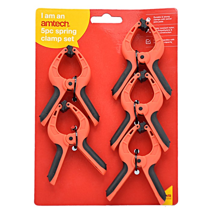 Amtech 5 Piece 75mm (3") spring clamp set S2953