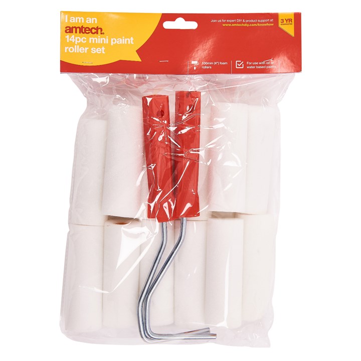 Amtech 14 Piece mini paint roller set S3895