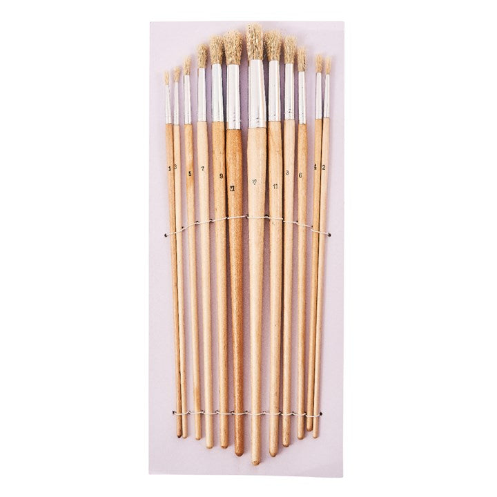 Amtech 12 Piece round tip art brush set S4146