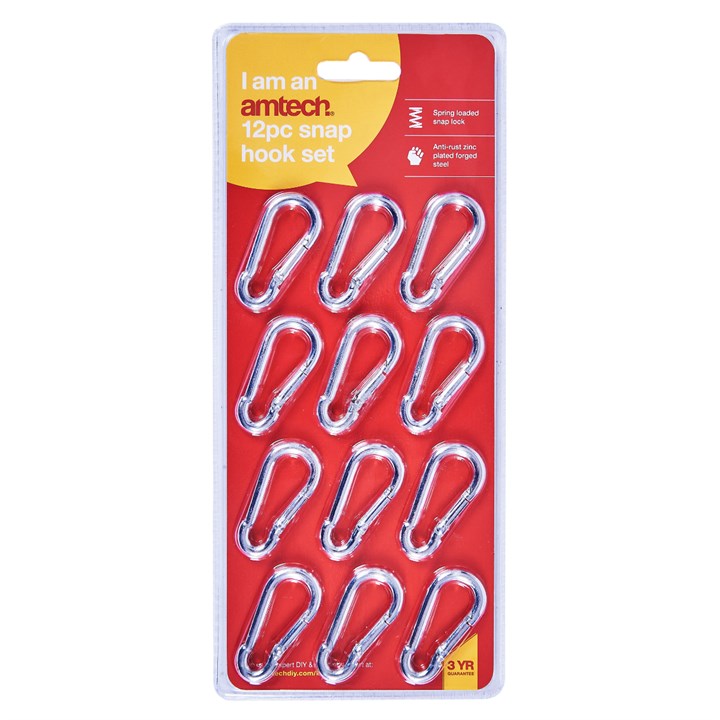 Amtech 12 Piece snap hook set S4310