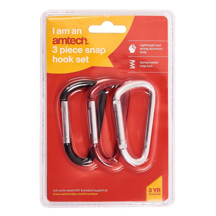 Amtech 3 Piece snap hook set S4320