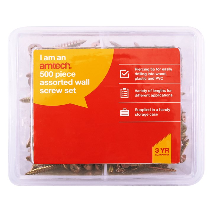 Amtech 500 assorted wood screw set S5037
