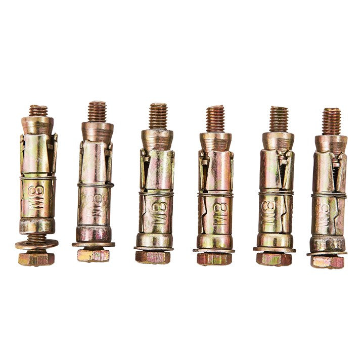 Amtech 6 Piece M8 x 60mm expansion bolts S5925
