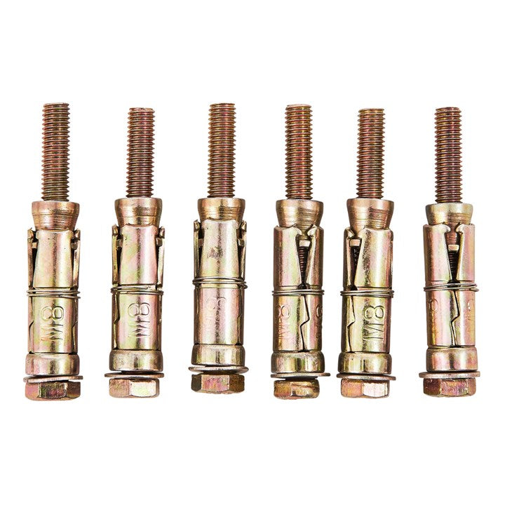 Amtech 6 Piece M8 x 75mm expansion bolts S5930