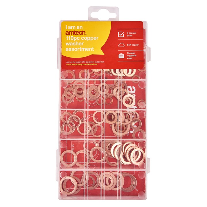 Amtech 110 Piece copper washer set S6195