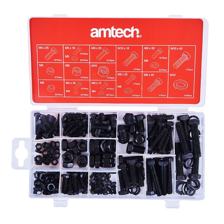 Amtech 240 Piece hex head nut and bolt set S6230