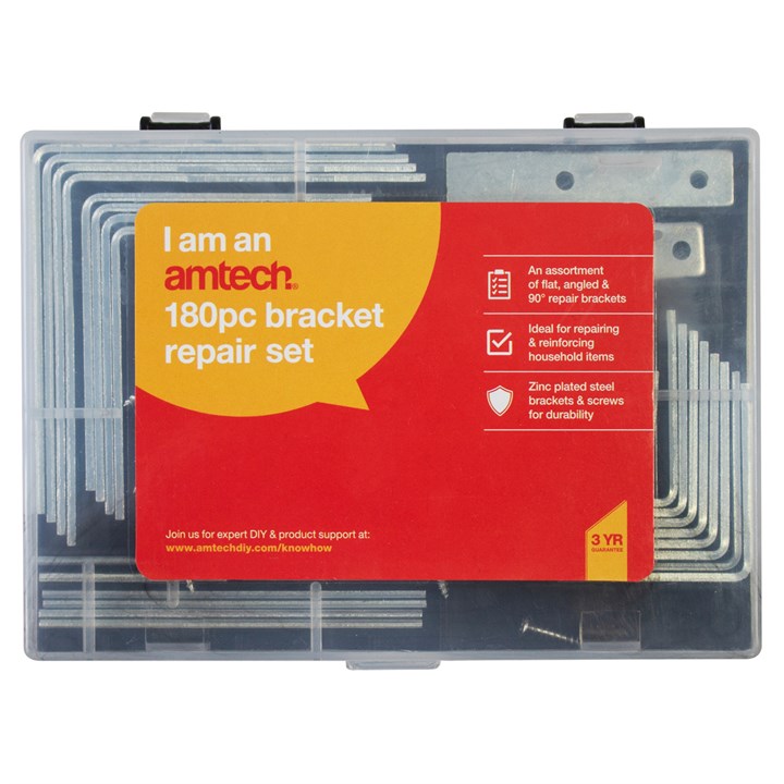 Amtech 180 Piece angled and straight bracket repair set S6235