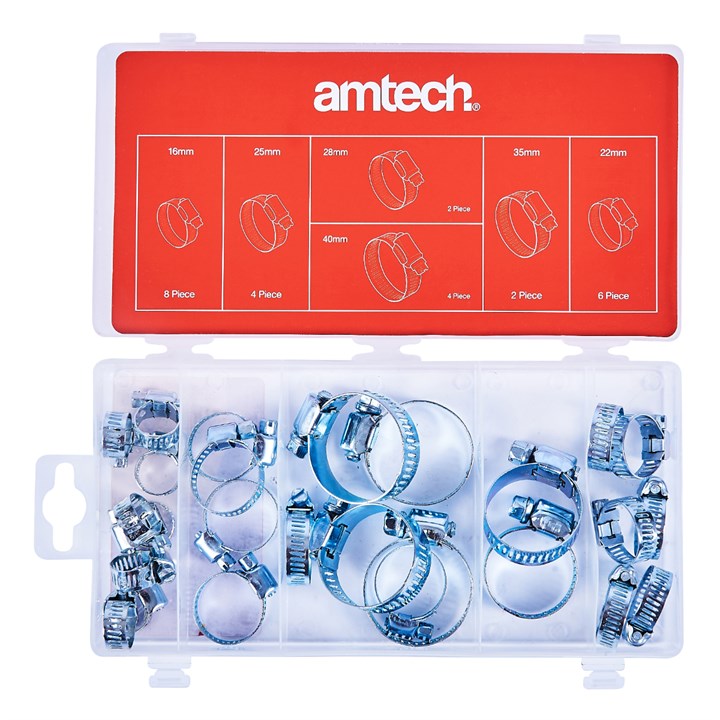 Amtech 26 Piece assorted hose clamp set S6290