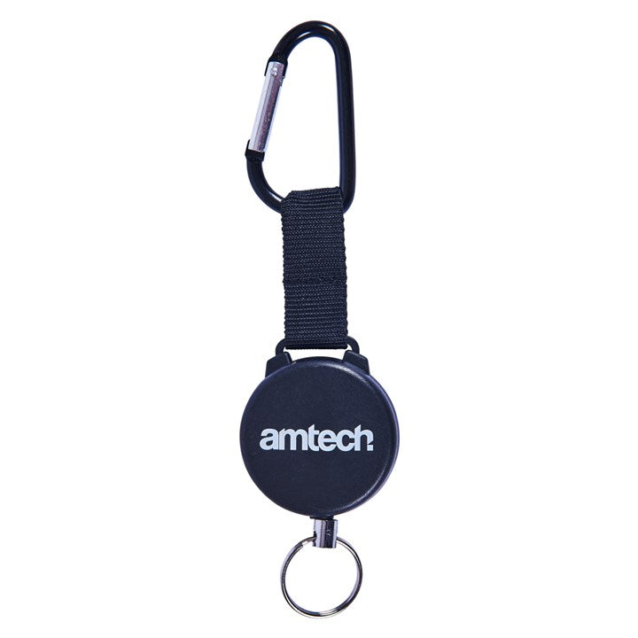 Amtech Recoil keyring with carabiner S6365