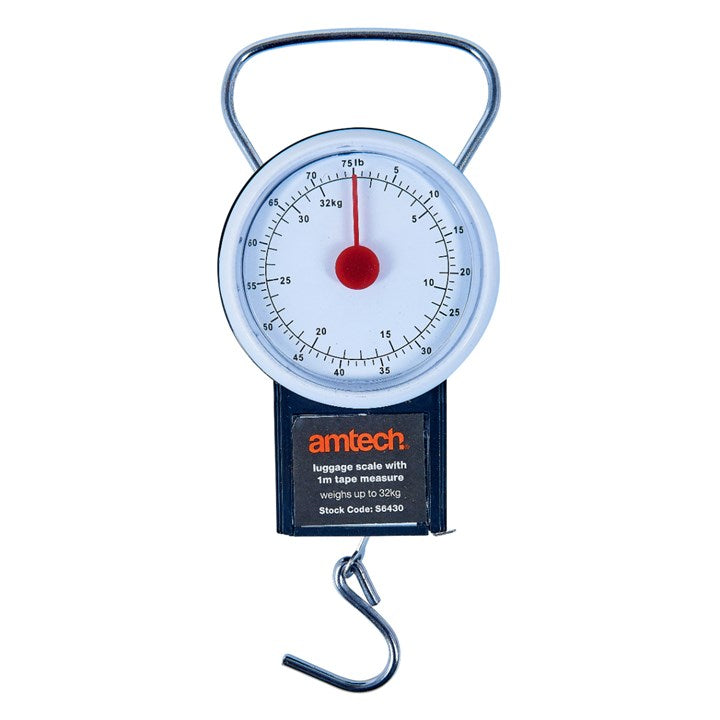 Amtech Luggage scale with 1m tape S6430