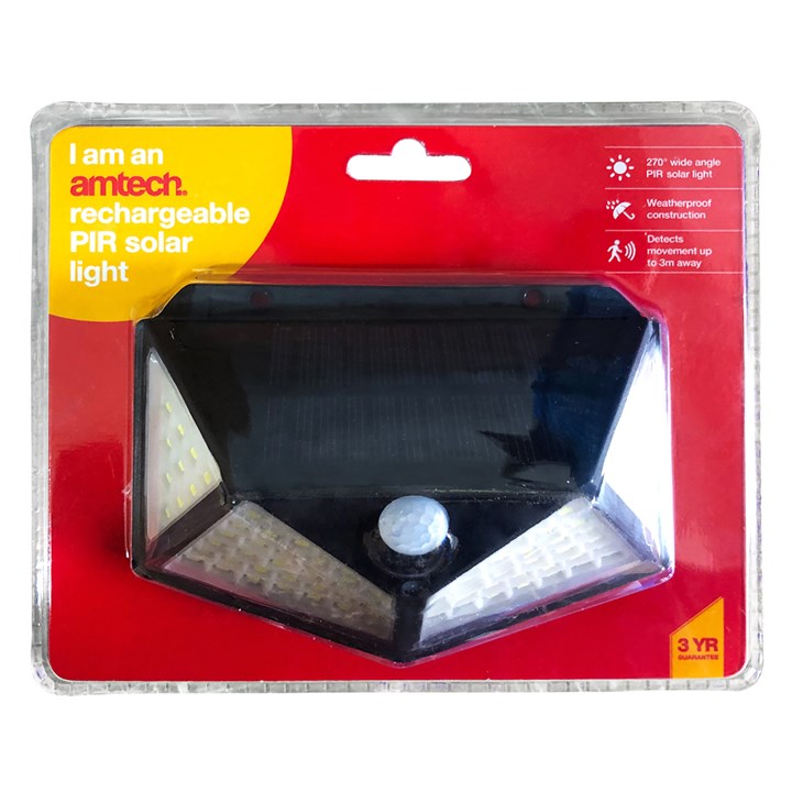 Amtech Rechargeable PIR solar light S8159