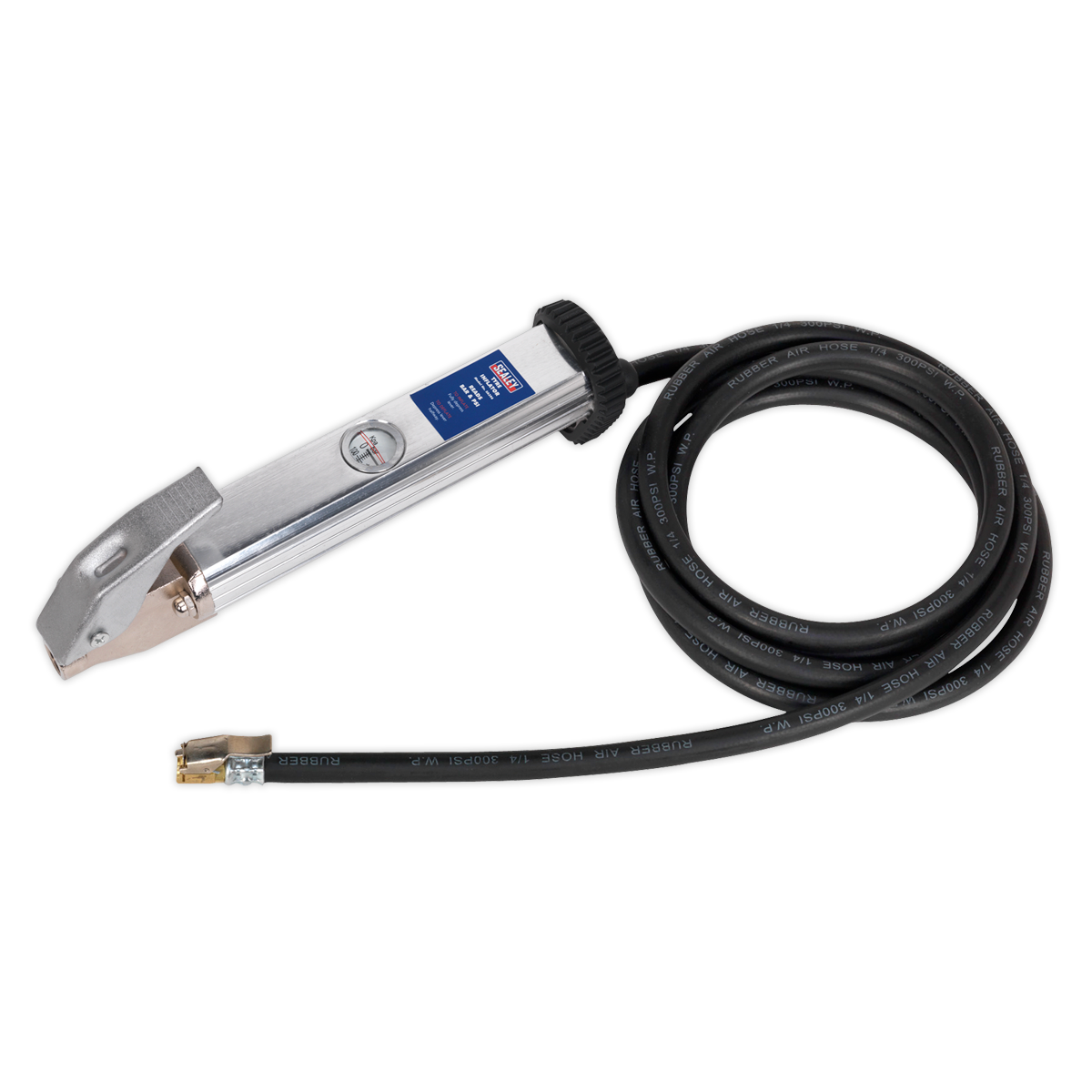 Sealey Tyre Inflator with 2.7m Hose & Clip-On Connector SA396
