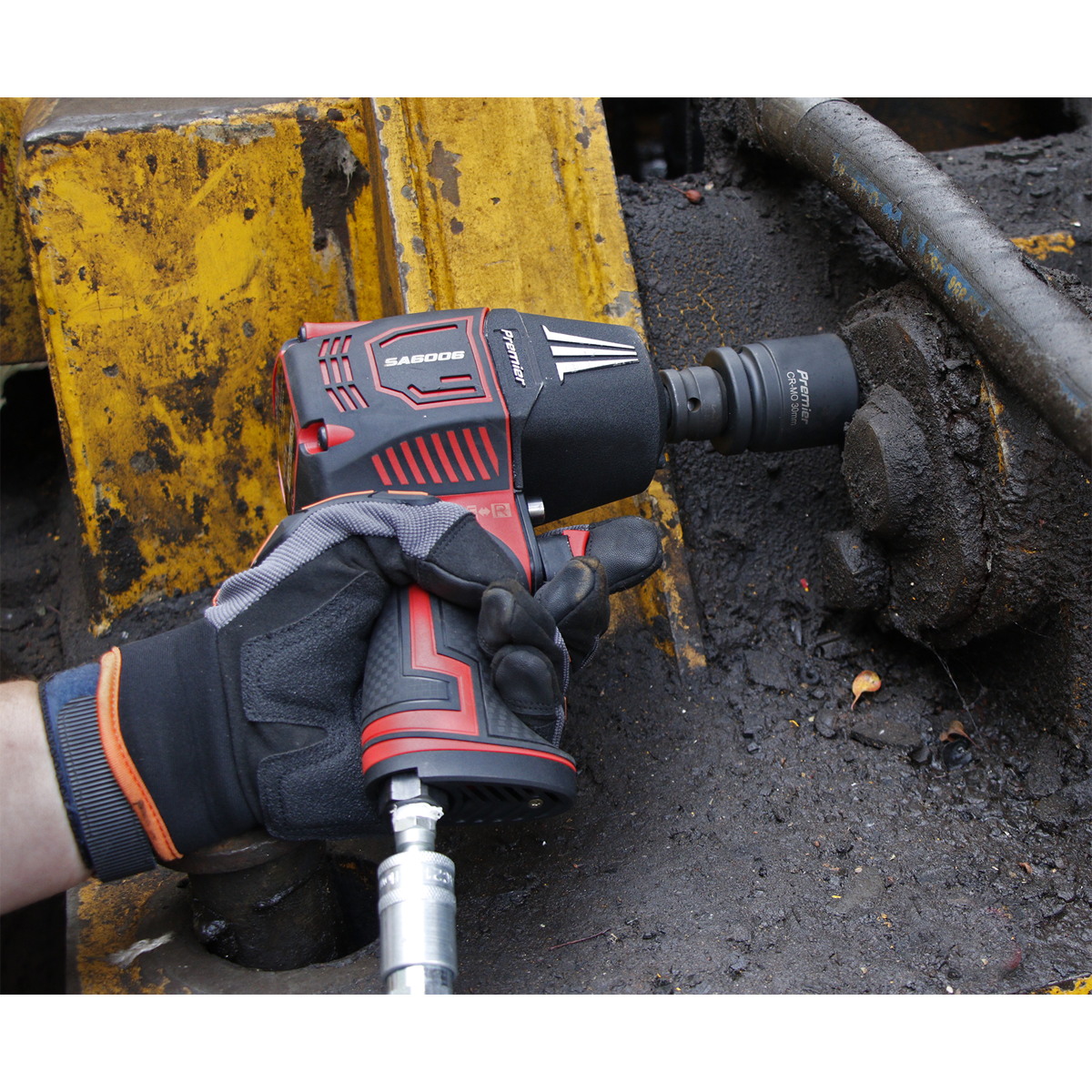 Sealey 1/2"Sq Drive Composite Air Impact Wrench - Twin Hammer SA6006