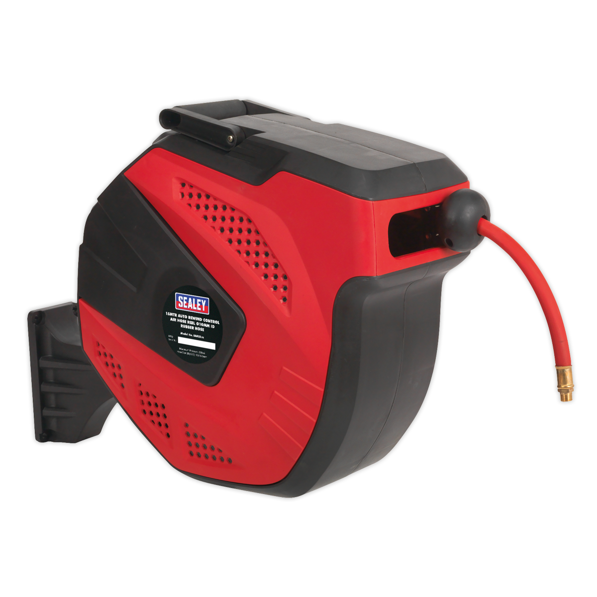 Sealey 15m Auto-Rewind Control Air Hose Reel Ø10mm ID - Rubber Hose SA822