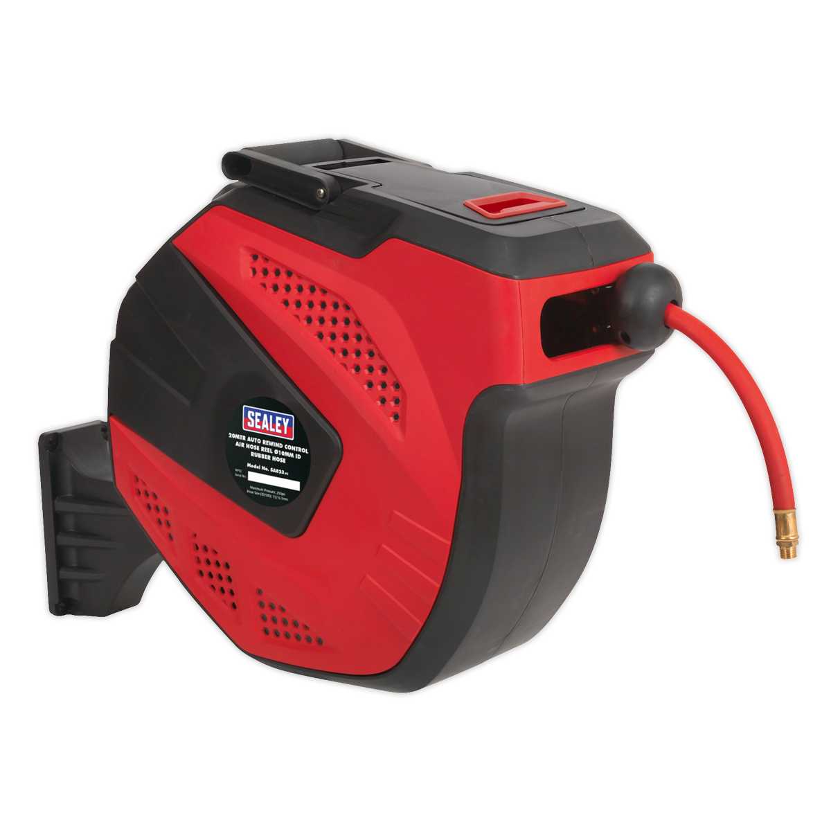 Sealey 20m Auto-Rewind Control Air Hose Reel Ø10mm ID - Rubber Hose SA823