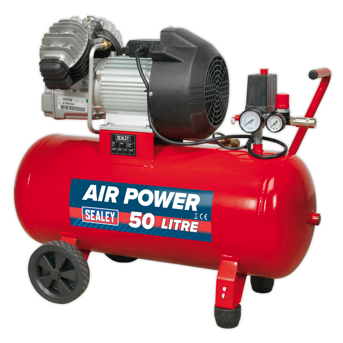 Sealey 50L V-Twin Direct Drive Air Compressor 3hp SAC05030