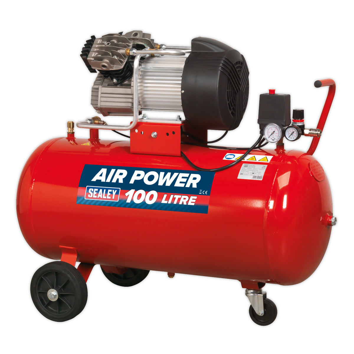 Sealey 100L V-Twin Direct Drive Air Compressor 3hp SAC10030