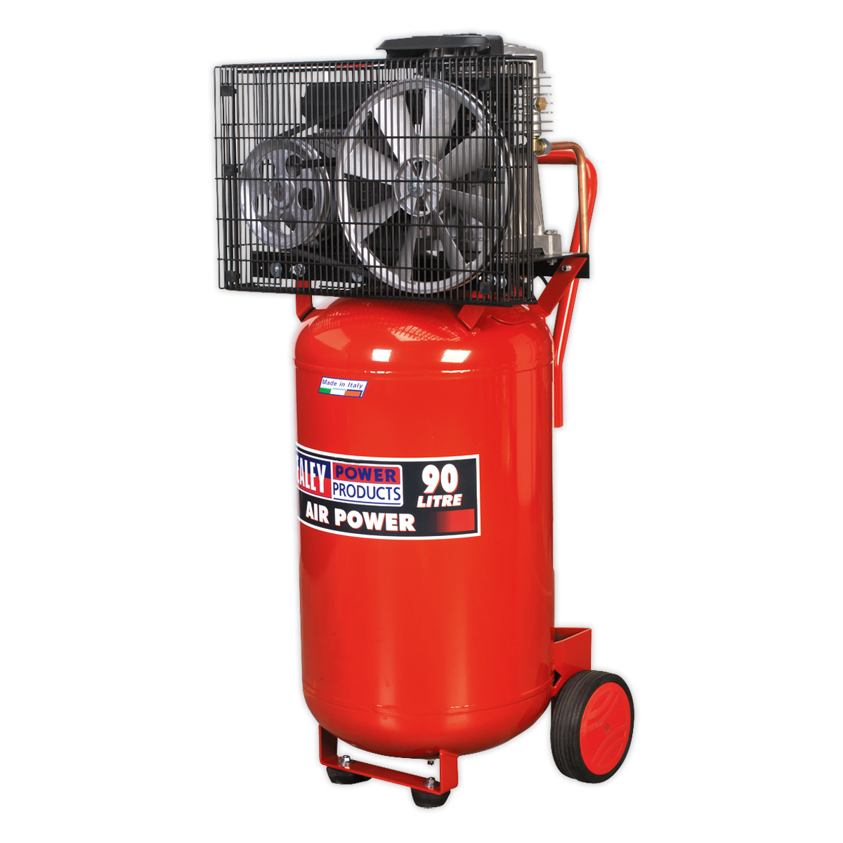 Sealey 50L Belt Drive Air Compressor 3hp with Cast Cylinders & Wheels SAC1503B
