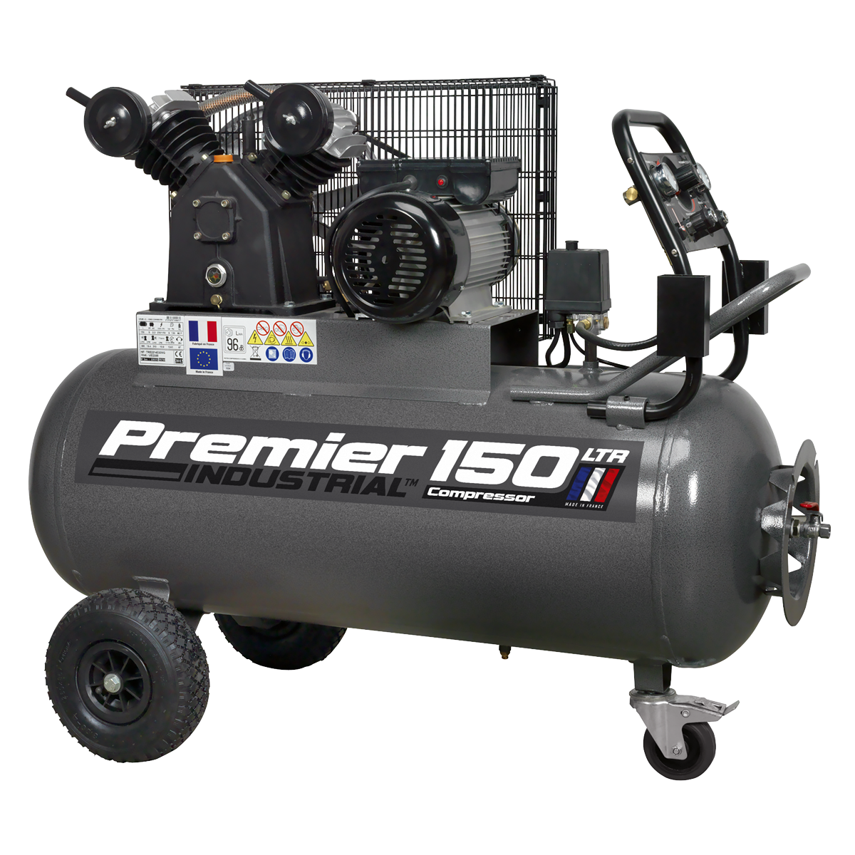 Sealey 150L Belt Drive Air Compressor 3hp with Front Control Panel SAC3153B