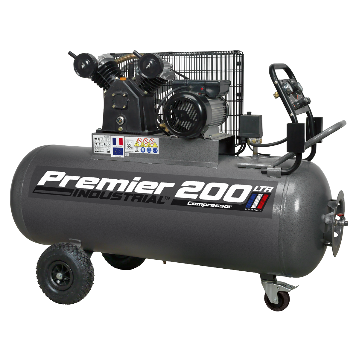Sealey 200L Belt Drive Air Compressor 3hp with Front Control Panel SAC3203B