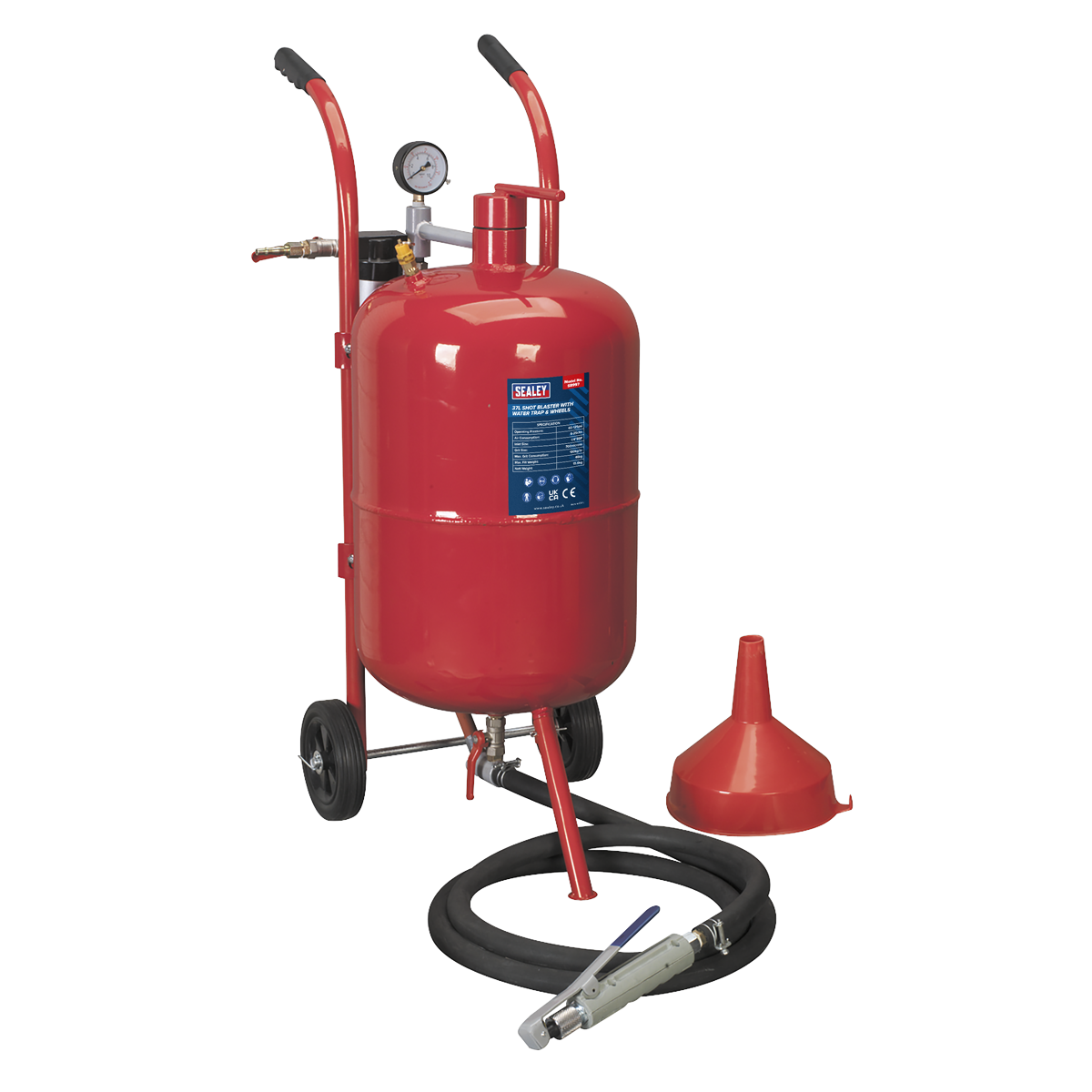Sealey 37L Shot Blaster with Water Trap & Wheels SB997