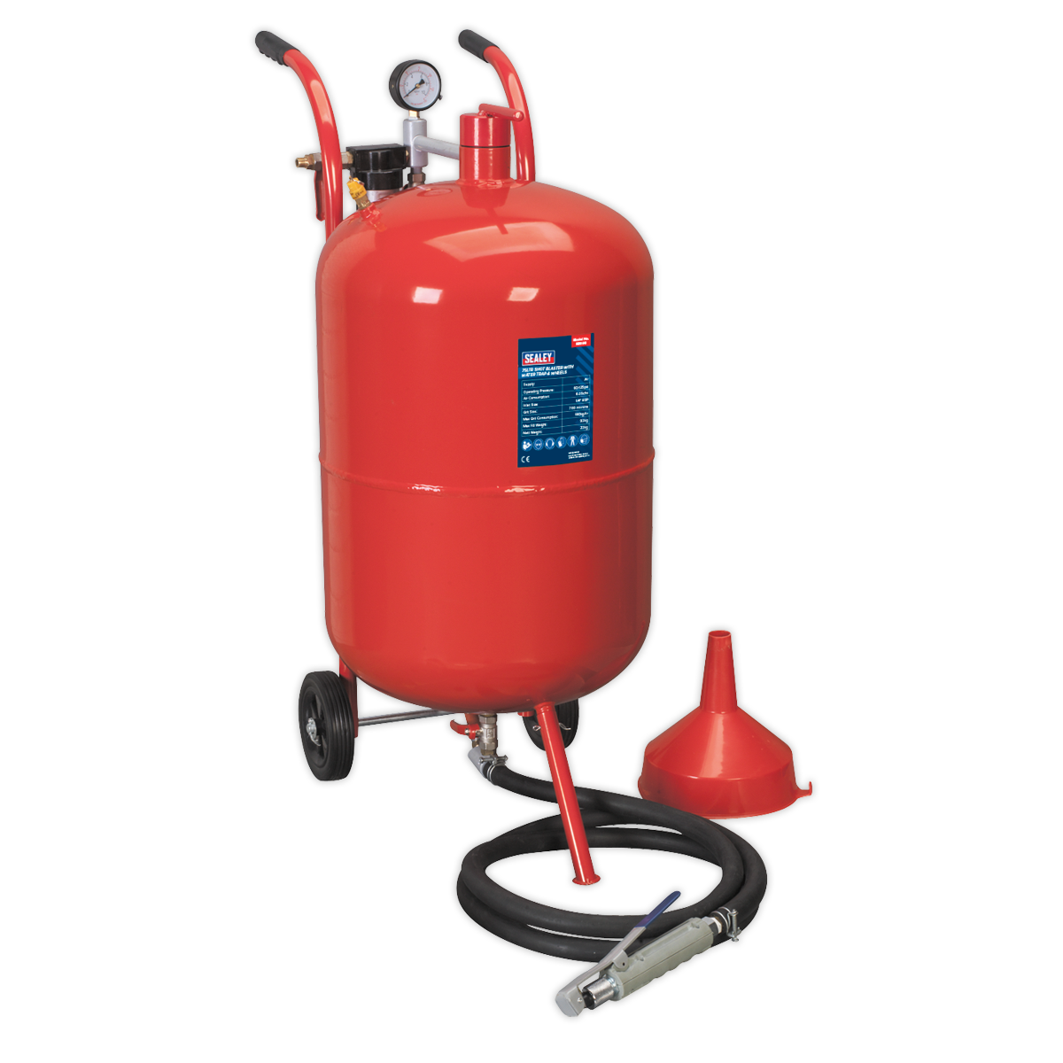 Sealey 75L Shot Blaster with Water Trap & Wheels SB998