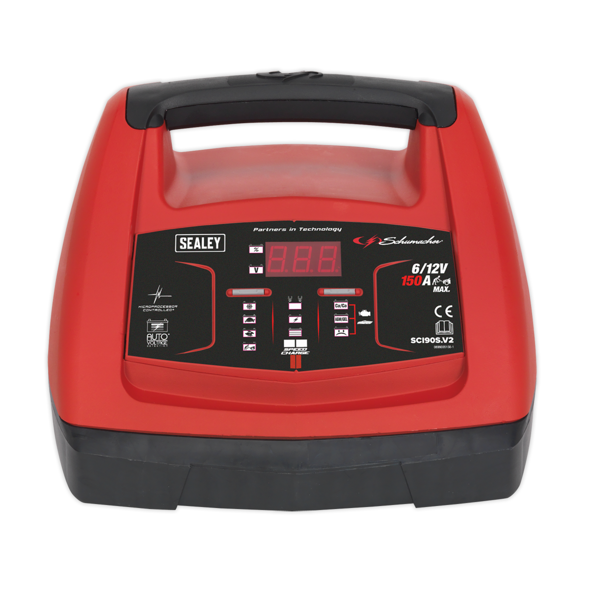 Sealey Schumacher® 6/12V 150A Starter/20A Intelligent Speed Charge Battery Charger SCI90S