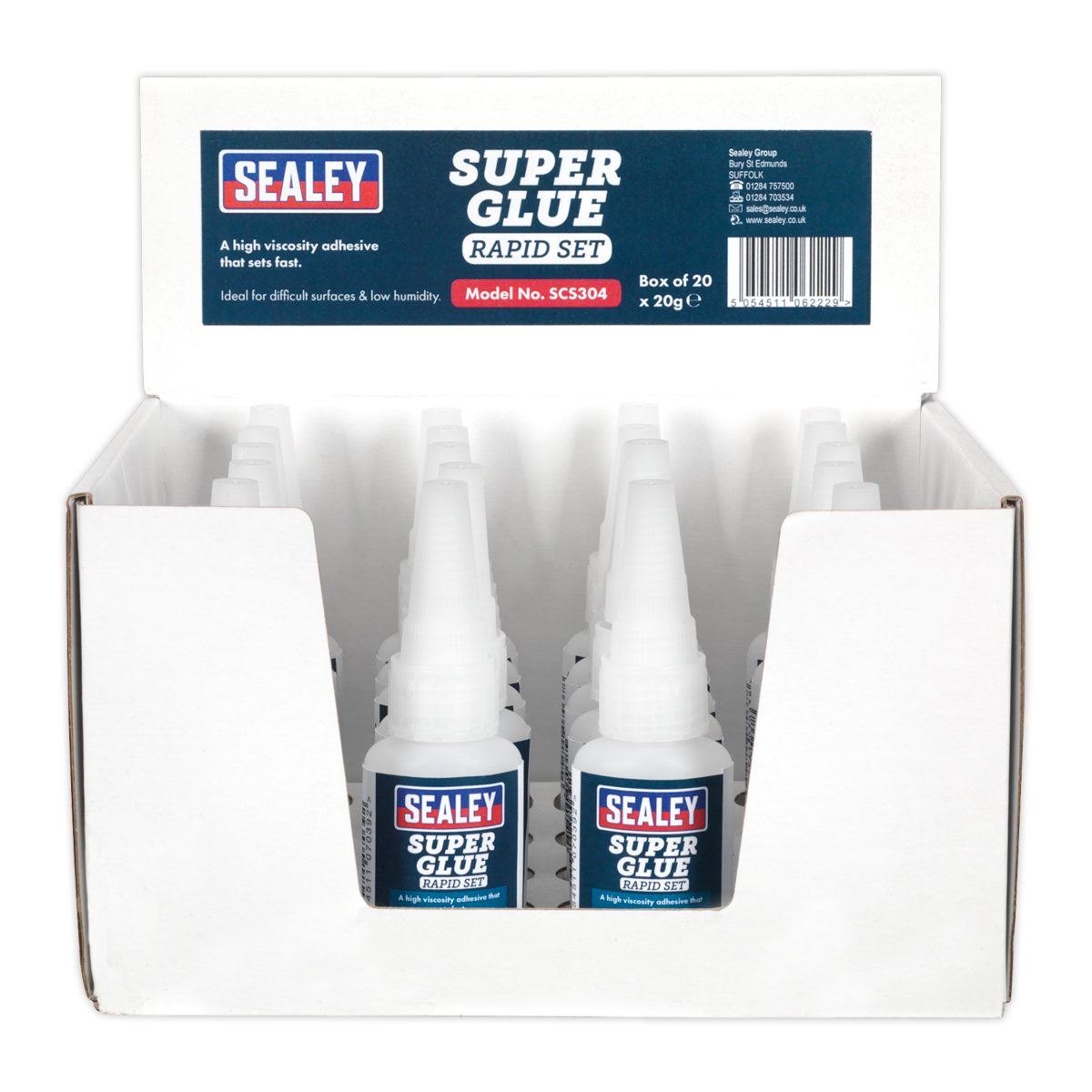 Sealey 20g Rapid Set Super Glue - Pack of 20 SCS304