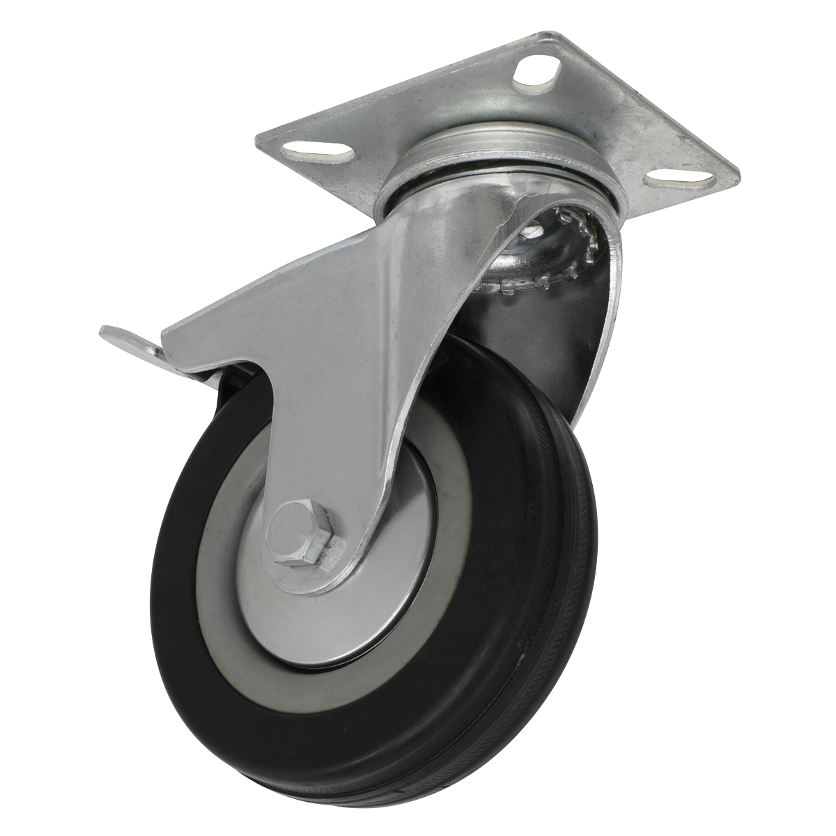 Sealey Ø100mm Castor Wheel Swivel Plate with Brake SCW1100SPL